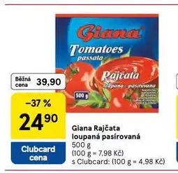 Tesco Giiana rajčata loupaná pasírovaná nabídka