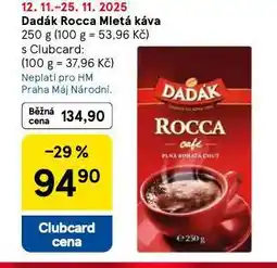 Tesco Dadaák rocca mletá káva nabídka
