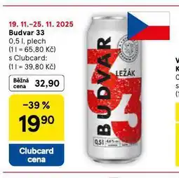 Tesco Pivo budvar 33 nabídka