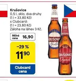 Tesco Krušovice hořké nealko nabídka
