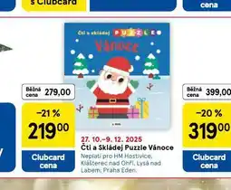 Tesco Čti a skákej puzzle vánoce nabídka