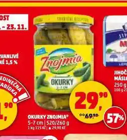 Penny Market Znojmia okurky nabídka