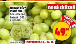Penny Market Hrozny révy vinné bílé nabídka