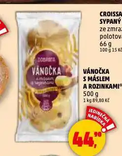 Penny Market Vánočka s máslem a rozinkami nabídka