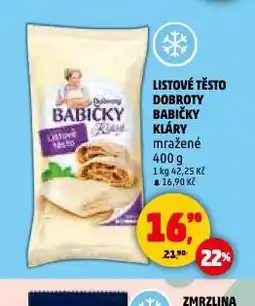 Penny Market Listové těsto dobroty babičky kláry nabídka