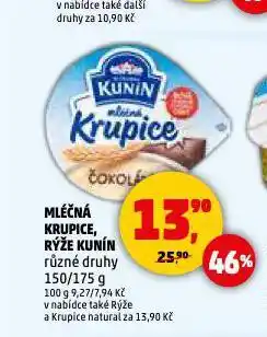 Penny Market Kunín mléčná rýže nabídka