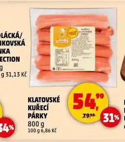 Penny Market Klatovské kuřecí párky nabídka