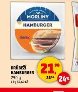 Penny Market Drůbeží hamburger nabídka