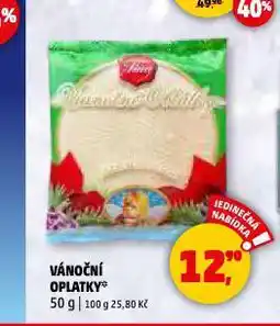 Penny Market Vánoční oplatky nabídka