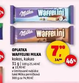 Penny Market Oplatka waffelini milka nabídka