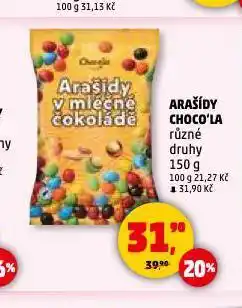 Penny Market Arašídy choco'la nabídka
