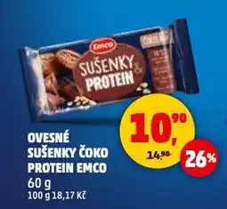 Penny Market Ovesné sušenky čoko protein emco nabídka