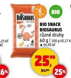Penny Market Bio snack biosaurus nabídka