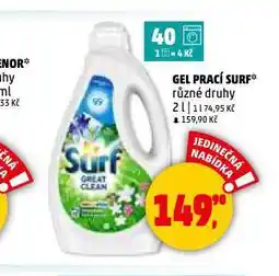 Penny Market Surf prací gel nabídka