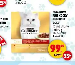 Penny Market Gourmet gold konzervy pro kočky nabídka