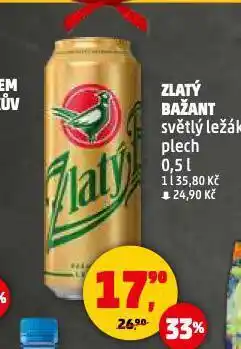 Penny Market Pivo zlatý bažant nabídka