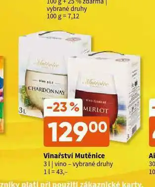 Terno Vinařství mutěnice víno nabídka