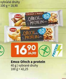 Terno Emco ořech a protein nabídka