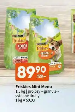 Terno Friskies mini menu pro psy nabídka