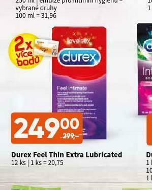 Terno Durex feel thin extra lubricated nabídka
