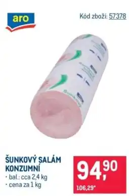 Makro Šunkový salám konzumní nabídka