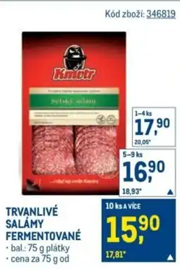 Makro Trvanlivé salámy fermentované nabídka