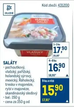 Makro Saláty nabídka