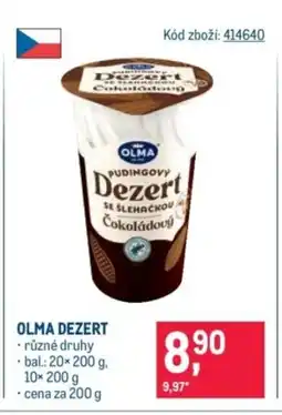 Makro OLMA Dezert nabídka
