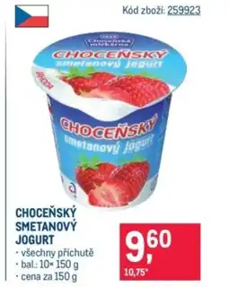Makro Choceňský smetanový jogurt nabídka