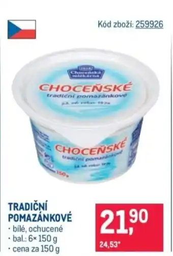 Makro Tradiční pomazánkové nabídka