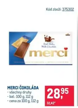 Makro Merci čokoláda nabídka