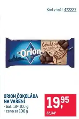 Makro Orion čokoláda na vaření nabídka
