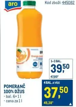 Makro Pomeranč 100% džus nabídka