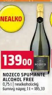 Terno NOZECO SPUMANTE ALCOHOL FREE 0,75 l nabídka