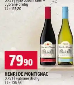 Terno HENRI DE MONTIGNAC 0,75 l nabídka