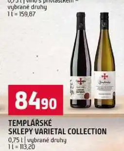 Terno TEMPLÁŘSKÉ SKLEPY VARIETAL COLLECTION 0,75 l nabídka