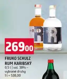 Terno FRUKO SCHULZ RUM KARIBSKÝ 0,5 l nabídka