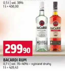 Terno BACARDI RUM 0,7 l nabídka