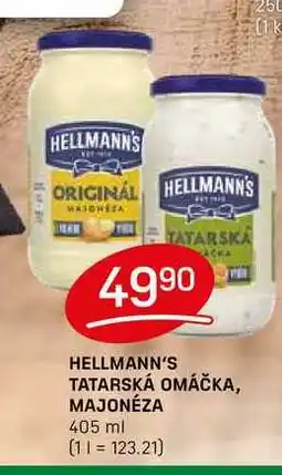 Flop HELLMANN'S TATARSKÁ OMÁČKA, MAJONÉZA 405 ml nabídka