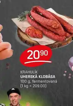 Flop UHERSKÁ KLOBÁSA 100 g, fermentovaná nabídka