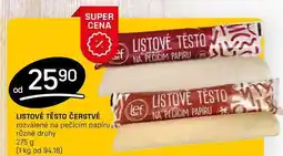 Flop LISTOVÉ TĚSTO ČERSTVÉ rozválené na pečícím papíru, různé druhy 275 g nabídka