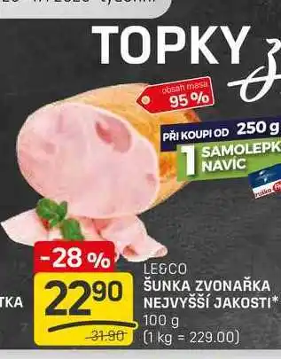 ŠUNKA ZVONAŘKA KA 2290 NEJVYŠŠÍ JAKOSTI 100 g