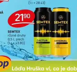 Flop SEMTEX různé druhy 0,5l, plech nabídka