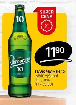 Flop STAROPRAMEN 10 světlé výčepní 0,5l nabídka