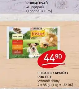 Flop FRISKIES KAPSIČKY PRO PSY vybrané druhy 4 x 85 g nabídka