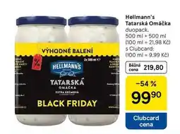 Tesco Hellmann's Tatarská Omáčka duopack, 500 ml + 500 ml nabídka