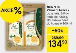 Tesco Naturalis Vánoční balíček obsahuje: Sůl do koupele 1000 g. Doufázová pěna do koupele 800 ml nabídka