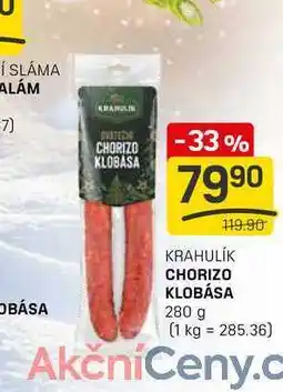 Flop CHORIZO KLOBÁSA 280 g nabídka