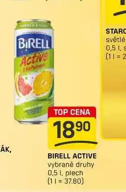 Flop BIRELL ACTIVE vybrané druhy 0,5 l, plech nabídka