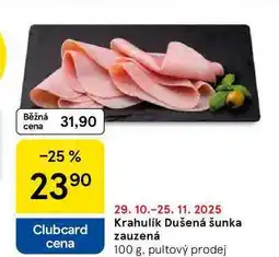 Tesco Krahulik Dušená šunka zauzená, 100 g nabídka